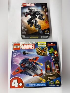 New! Set of TWO LEGO Marvel Avengers Jet and Action figure — Sealed boxes